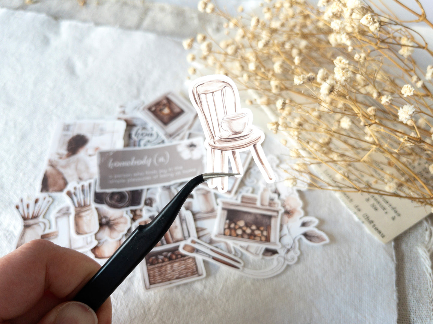 Deco sticker flakes: Homebody collection