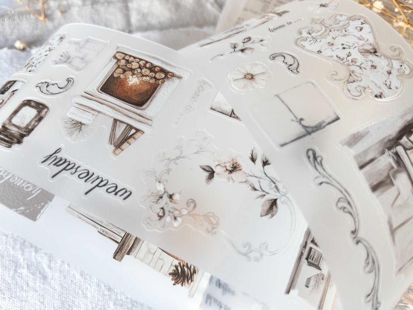Pre-cut PET tape: Homebody collection