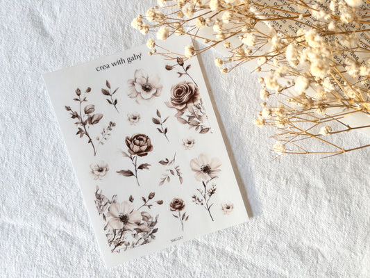 Floral deco stickers: Homebody collection (247)