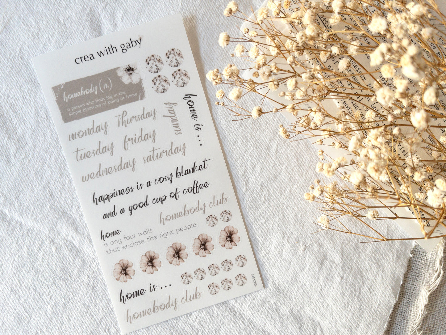 Deco sticker kit: Homebody collection