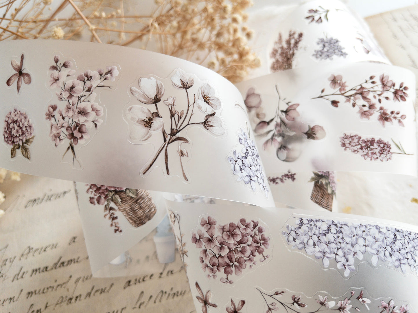 Pre-cut PET tape: Spring garden