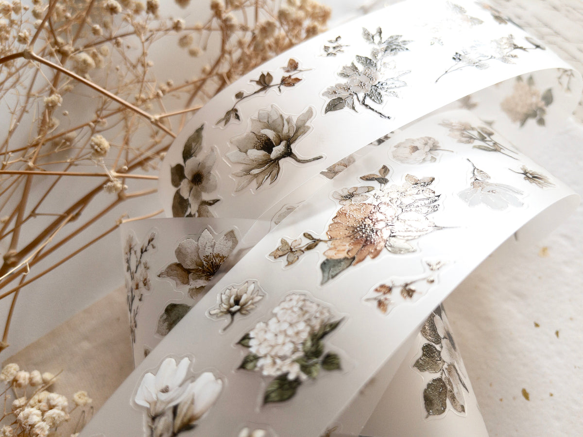 Pre-cut PET tape: Nostalgia (Floral)