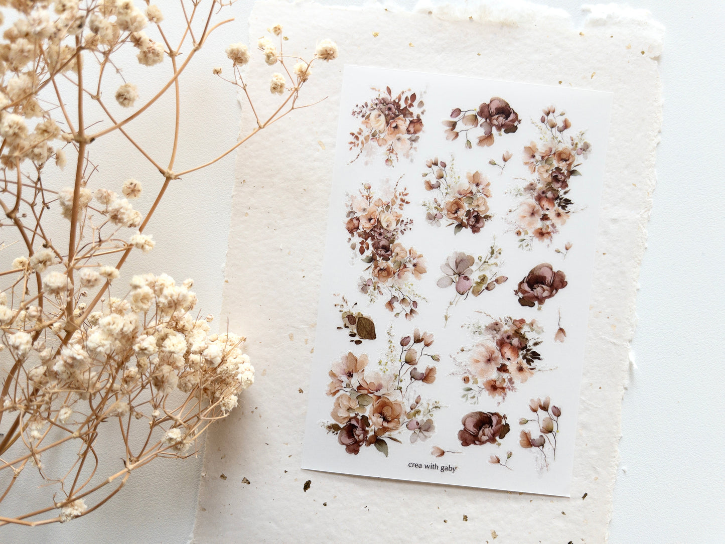 Transfer stickers: Warm florals