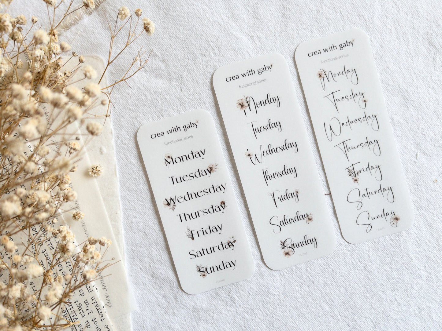 Planner stickers: Medium daily headers