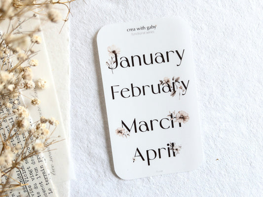 Planner stickers: Large monthly headers (Sogo)