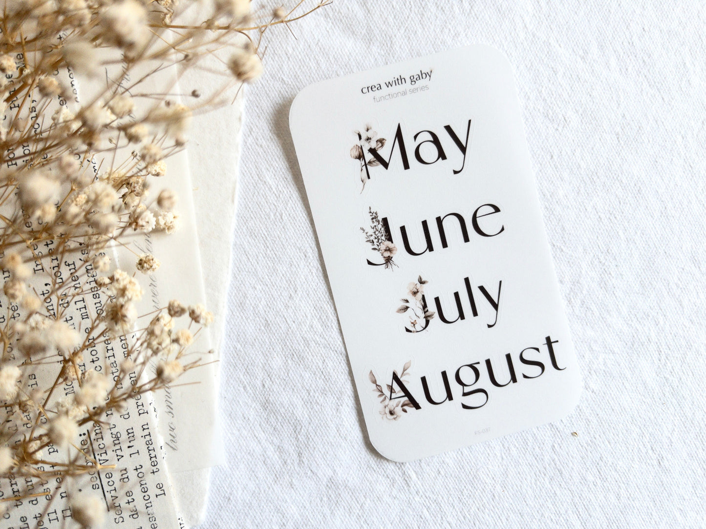 Planner stickers: Large monthly headers (Sogo)