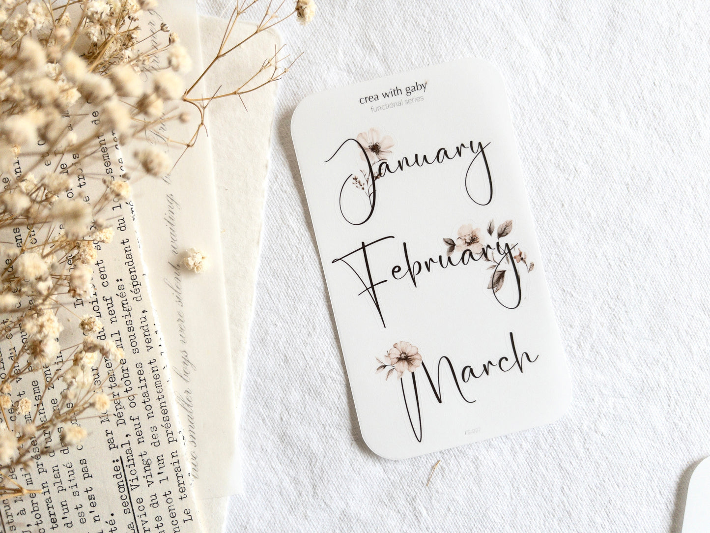 Planner stickers: Large monthly headers (Samantha)