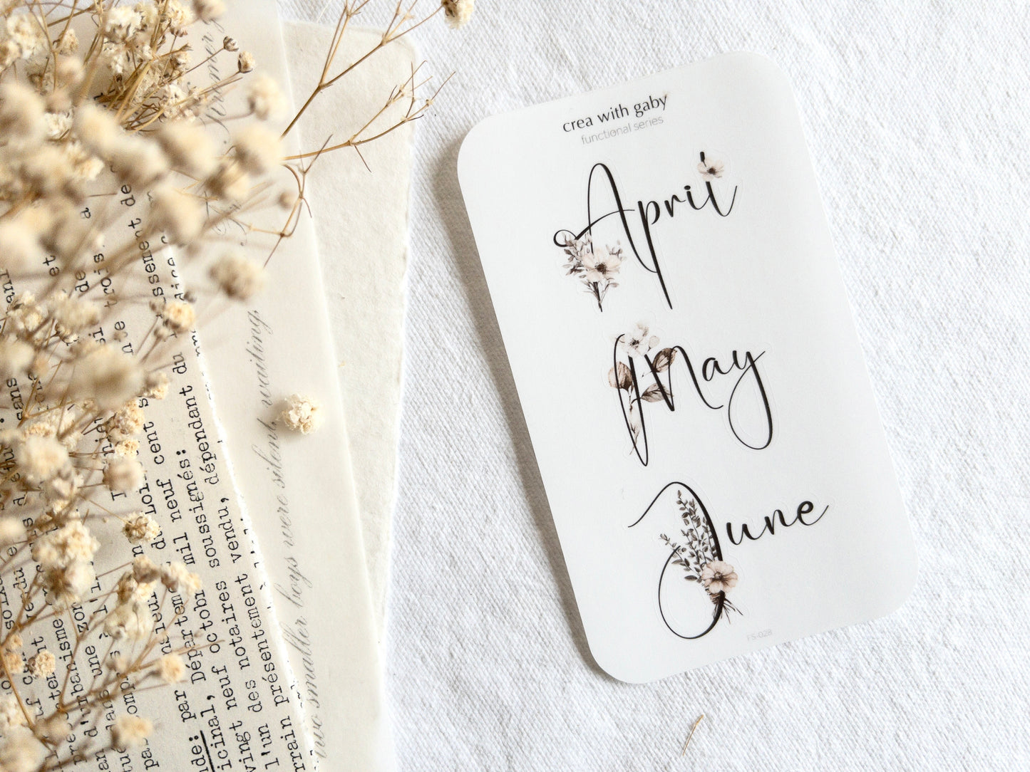 Planner stickers: Large monthly headers (Samantha)