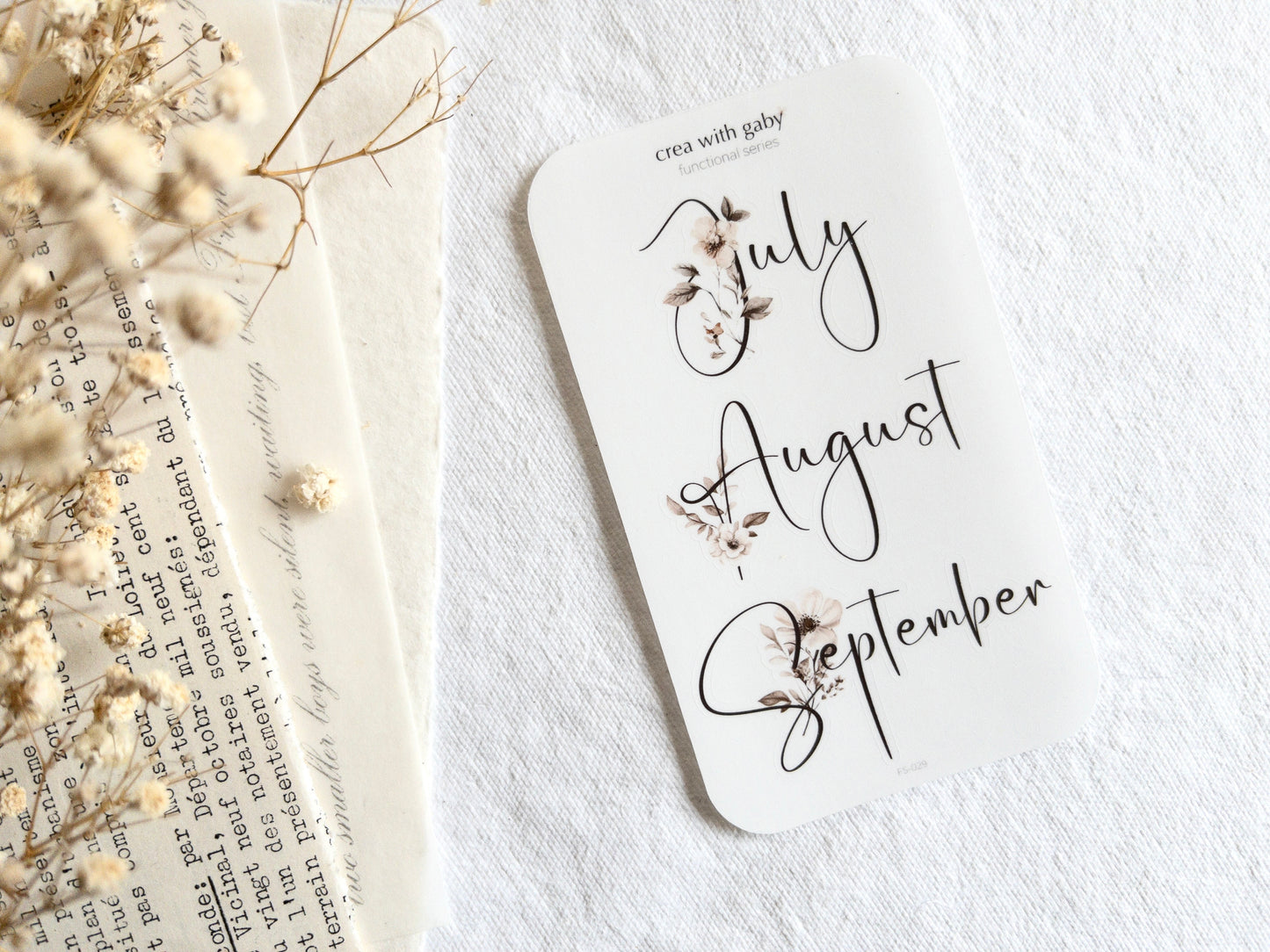 Planner stickers: Large monthly headers (Samantha)