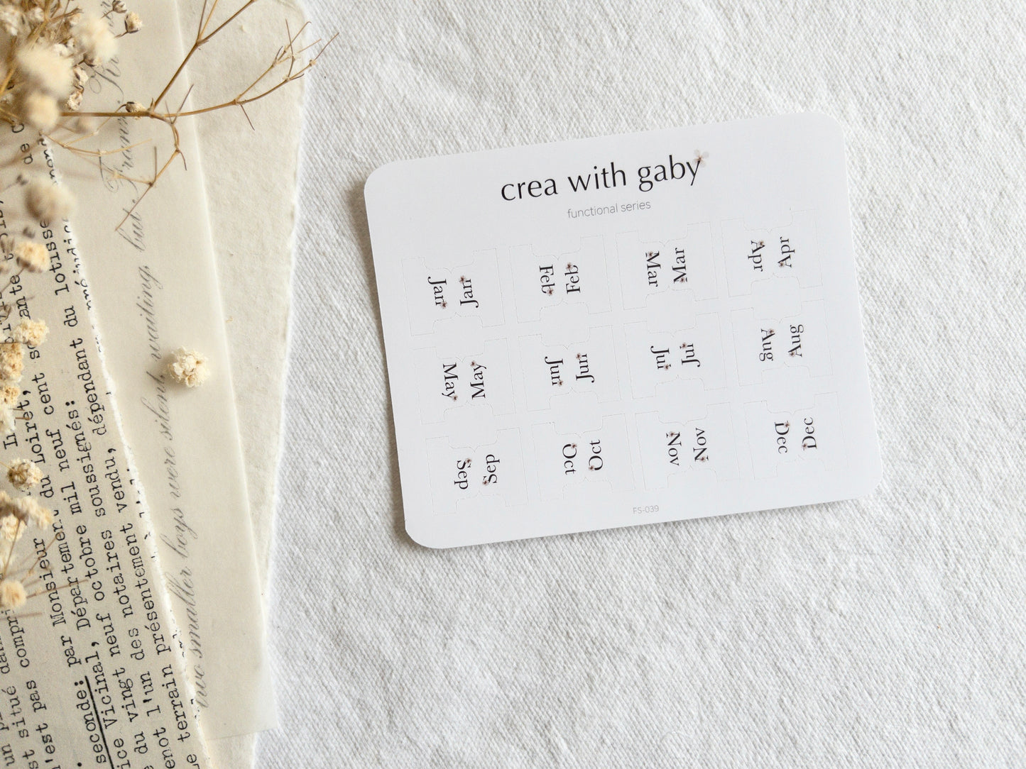 Planner stickers: Monthly tabs