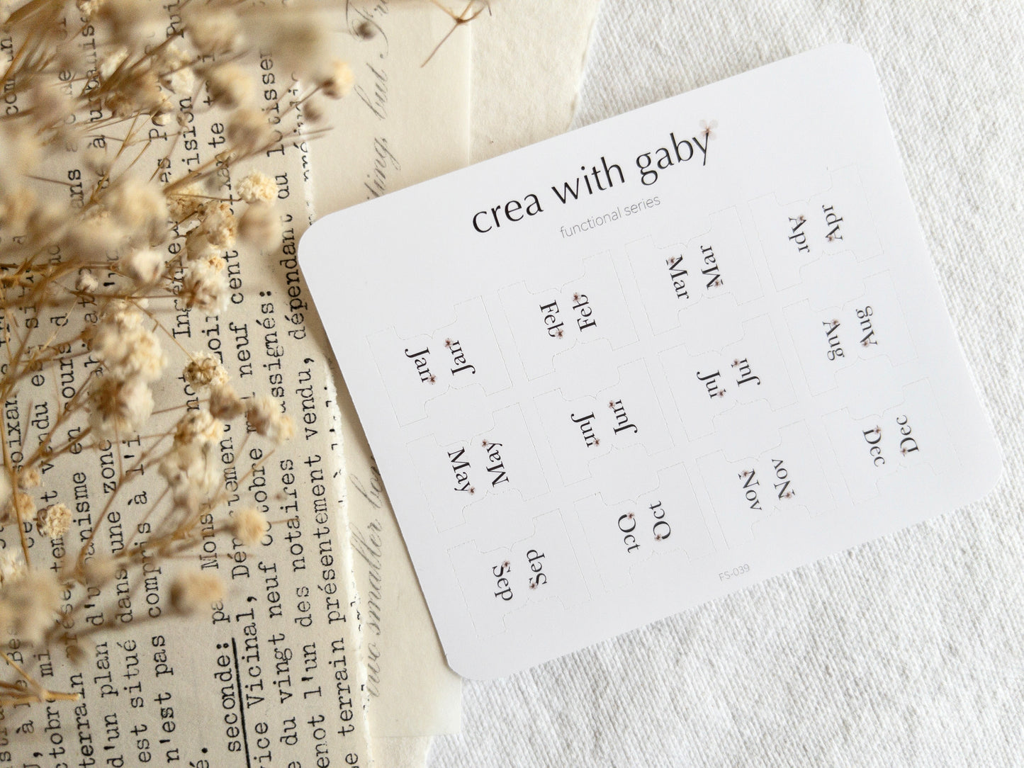 Planner stickers: Monthly tabs