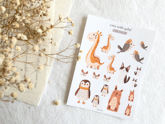 For littles: Animal stickers (003)