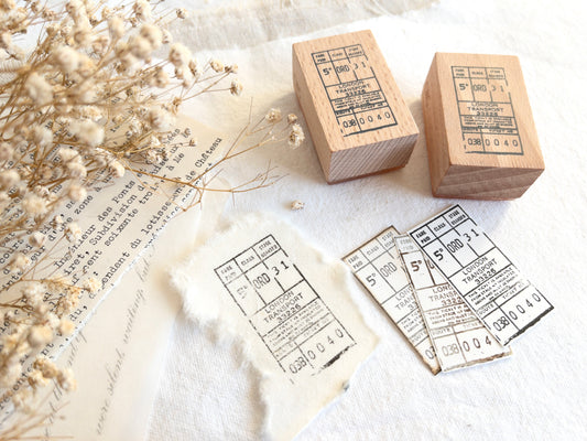 Rubber stamp: Vintage ticket