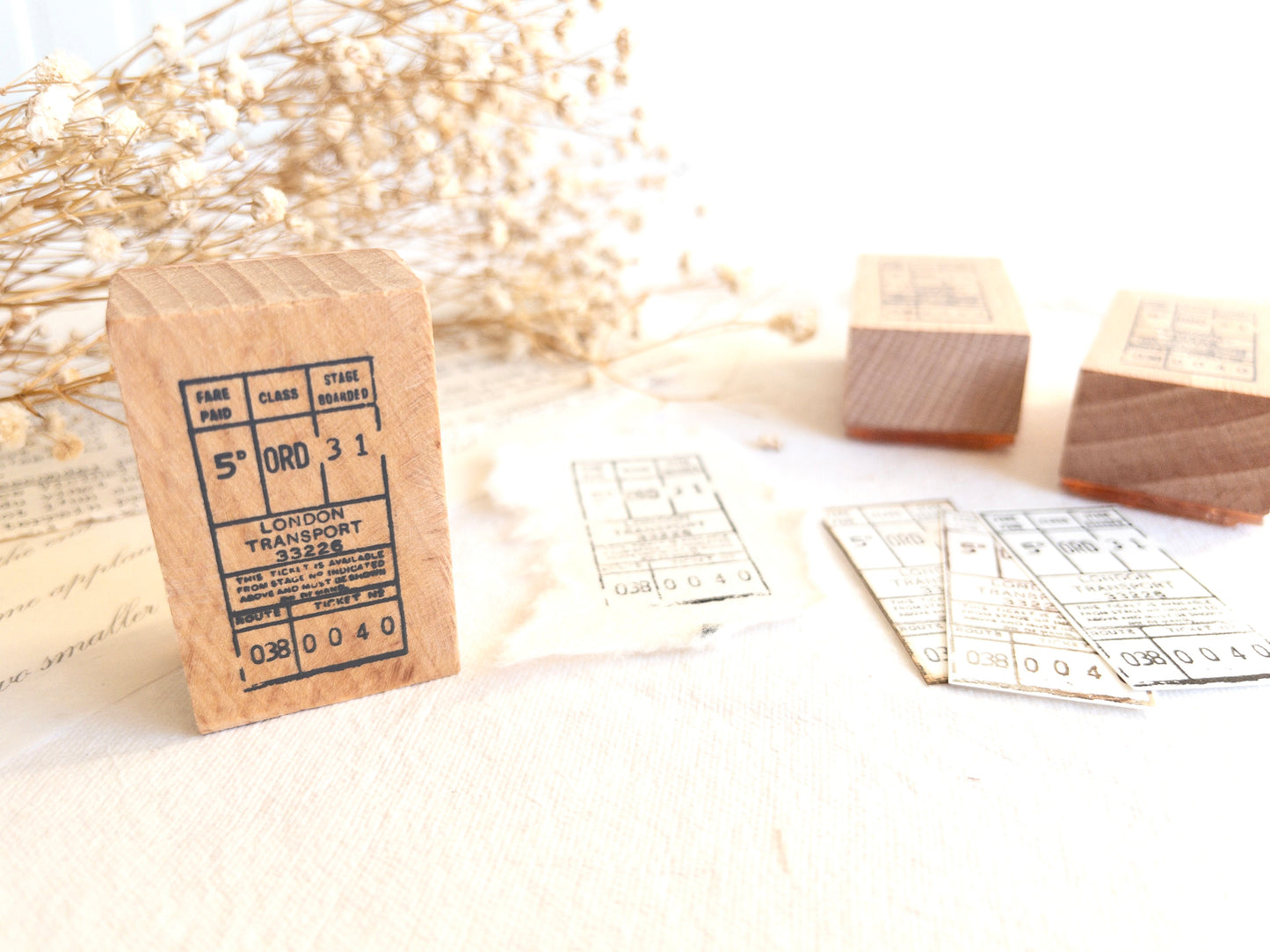 Rubber stamp: Vintage ticket