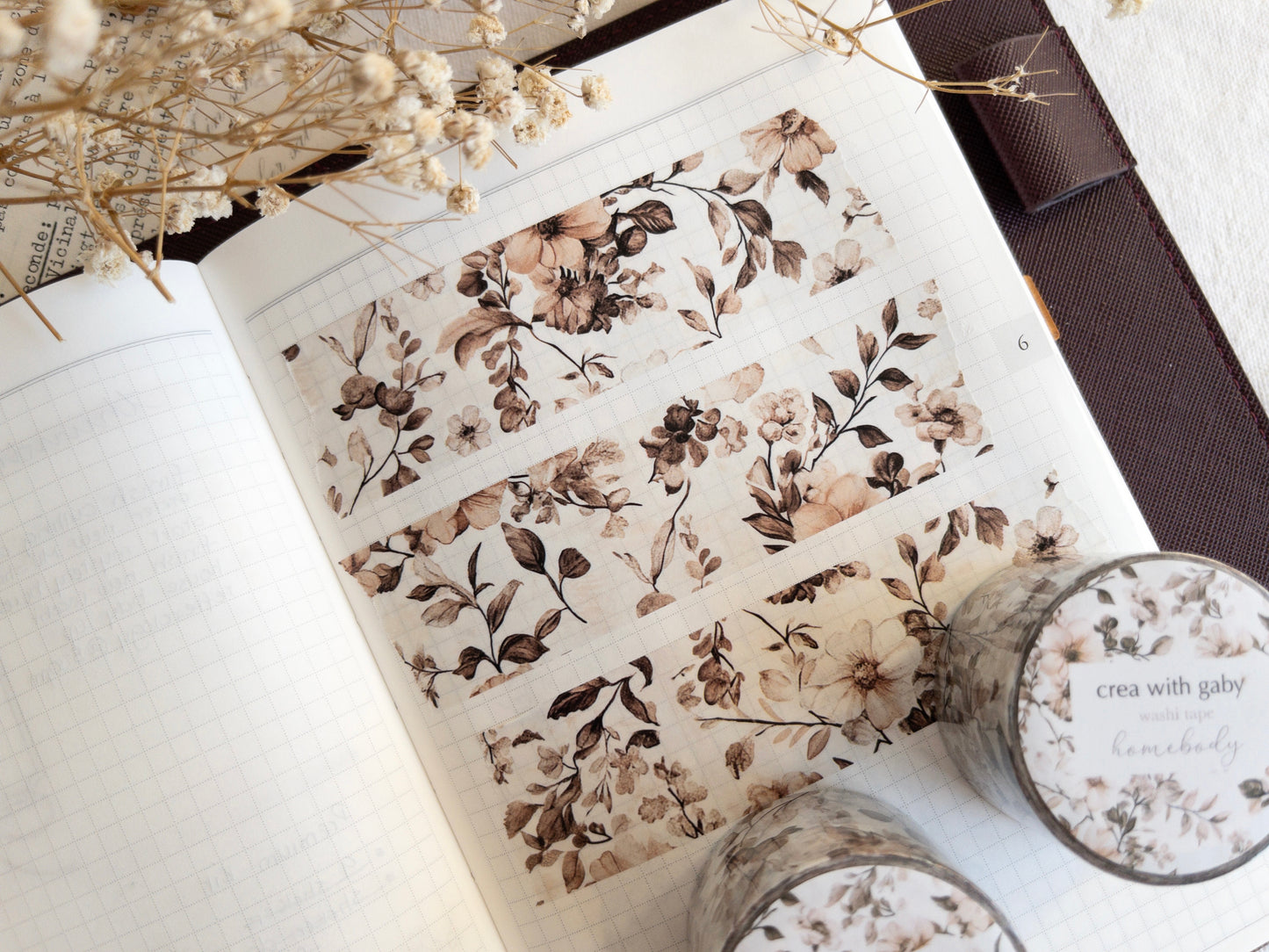 Floral washi tape: Homebody collection (30mm)