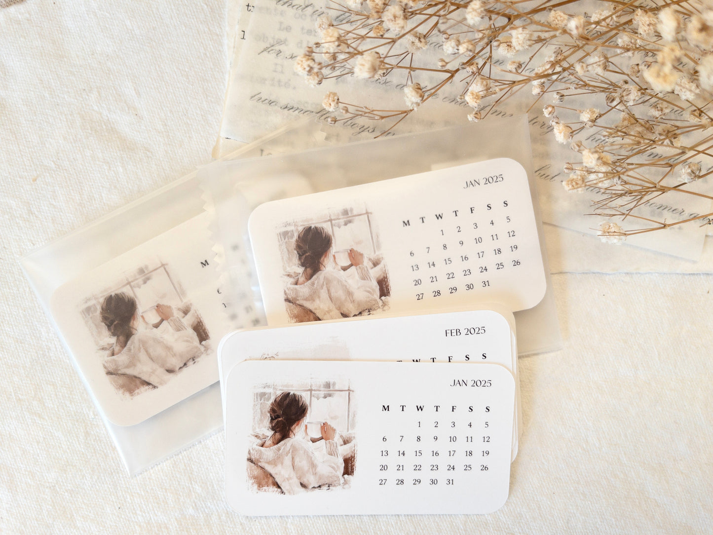 2025 calendar: Journaling cards
