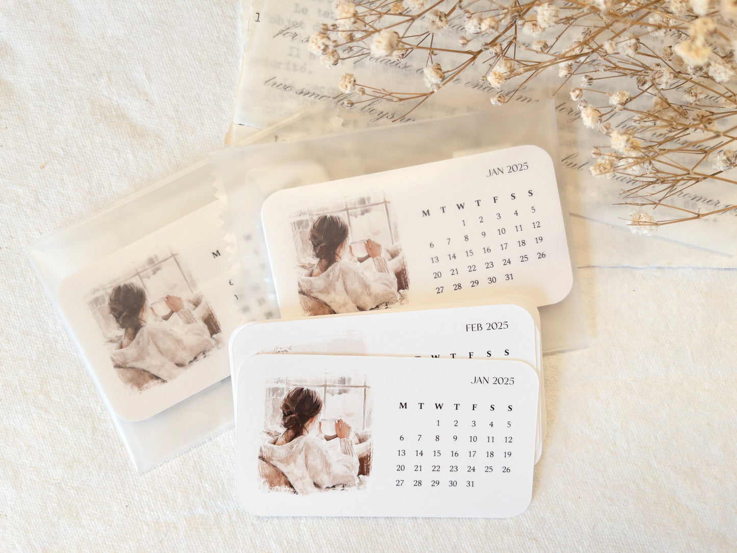 2025 calendar: Journaling cards