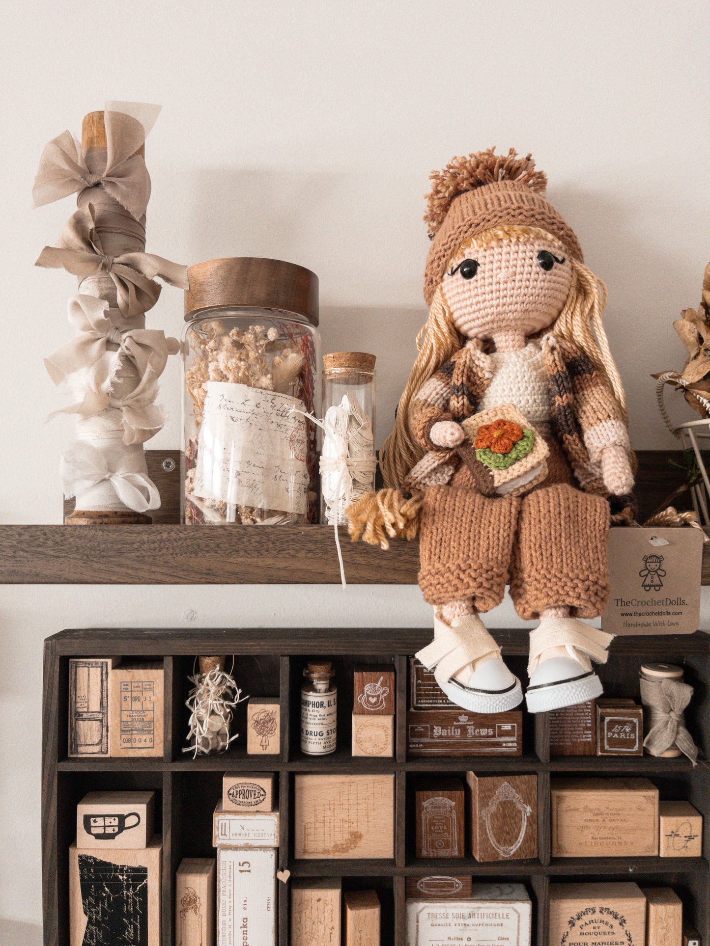 The journaling doll: Handcrafted crochet doll