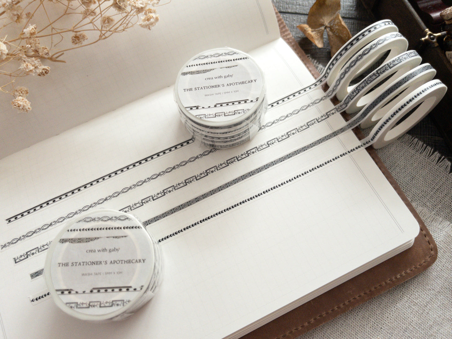 Washi tape set: The Stationer's Apothecary (5 tapes)