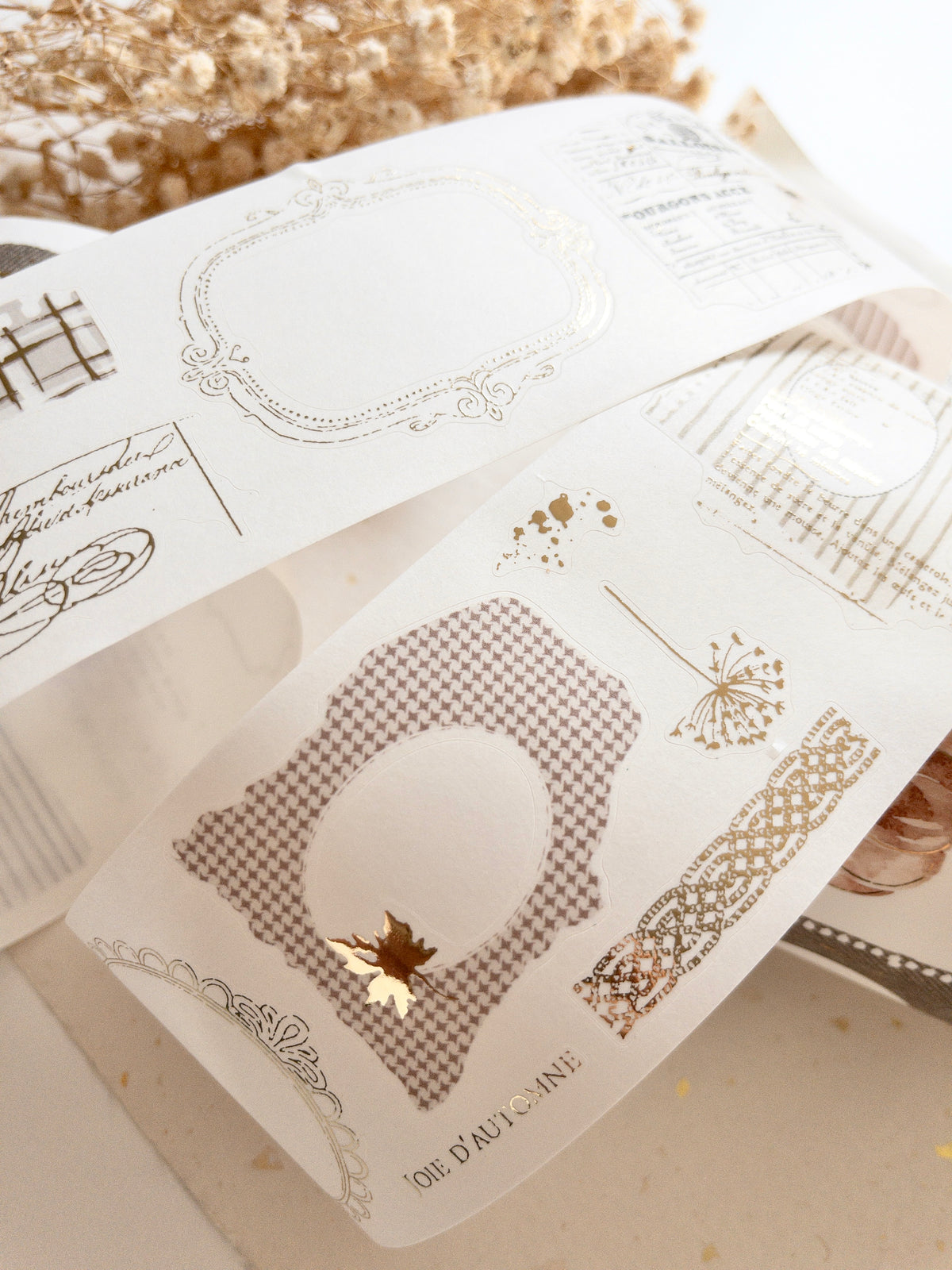 Pre-cut foiled washi tape: Autumn in layers (Bonjour l'automne collection)