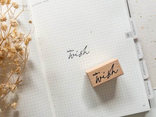 Rubber stamp: Make a wish