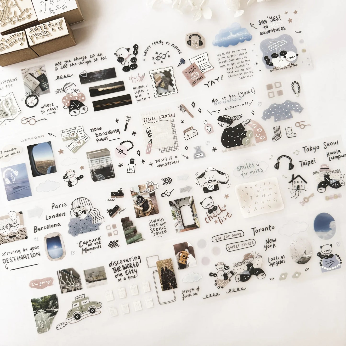 Journal Pages x rabch.jpg kiss - cut crystal pet tape - before trip (Single loop)
