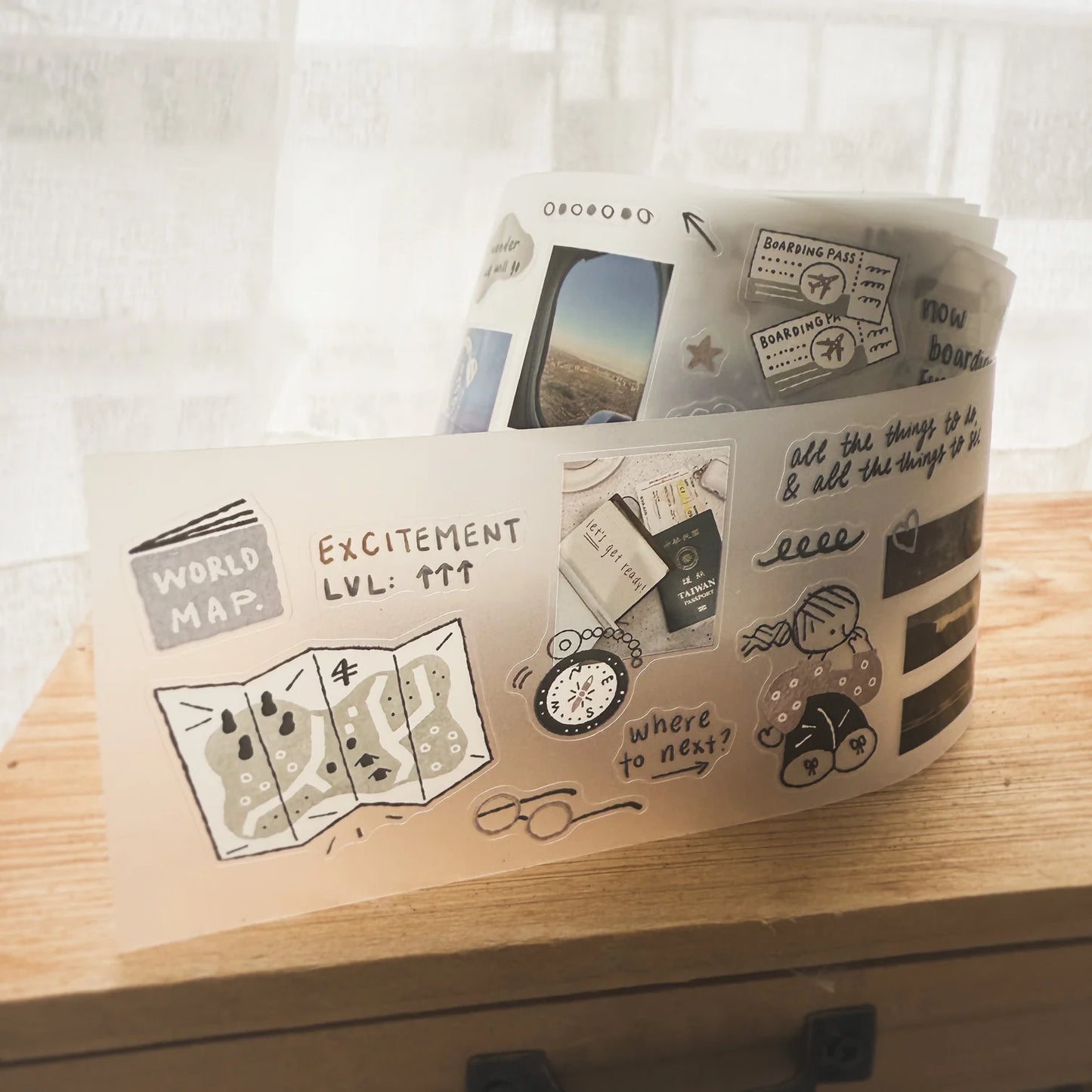 Journal Pages x rabch.jpg kiss - cut crystal pet tape - before trip (Single loop)