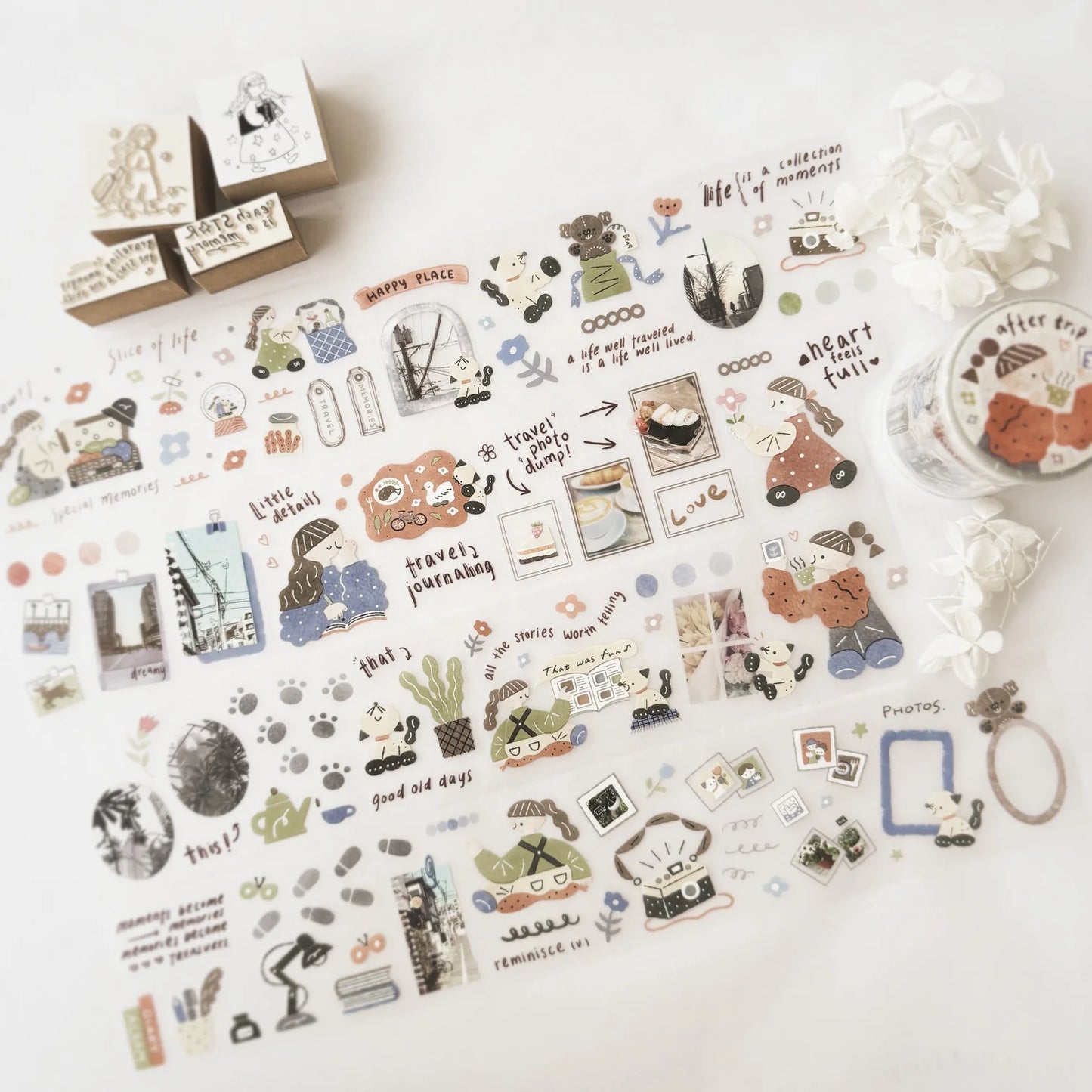 Journal Pages x rabch.jpg kiss - cut crystal pet tape - After trip (Single loop)