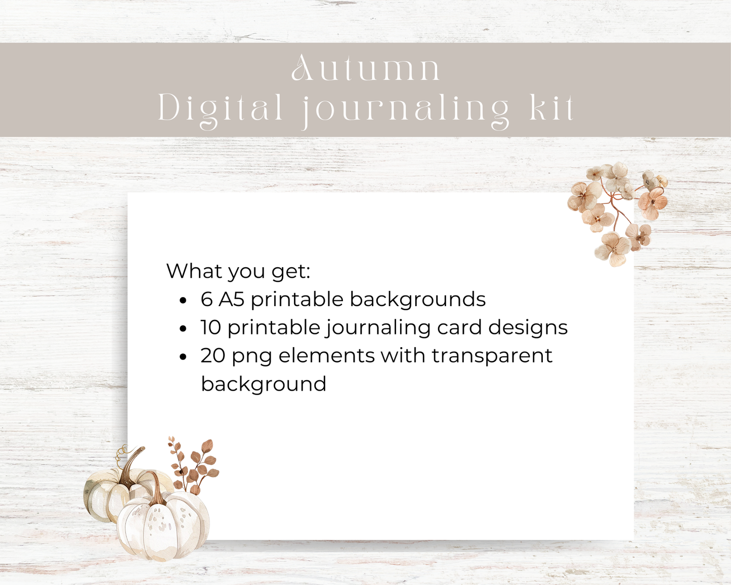Digital journaling kit: Autumn collection
