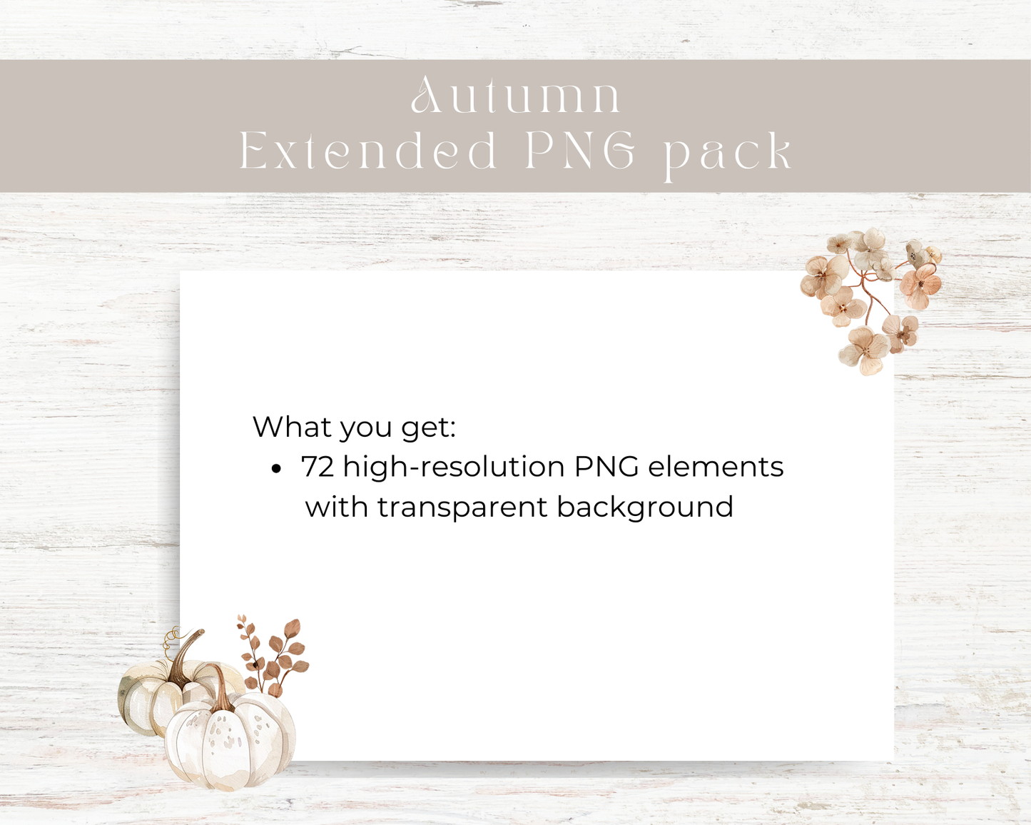 Extended PNG digital pack: Autumn collection