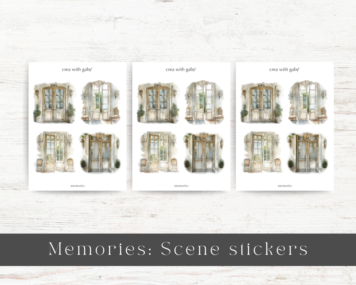 Vintage scene stickers: Memories collection (035)