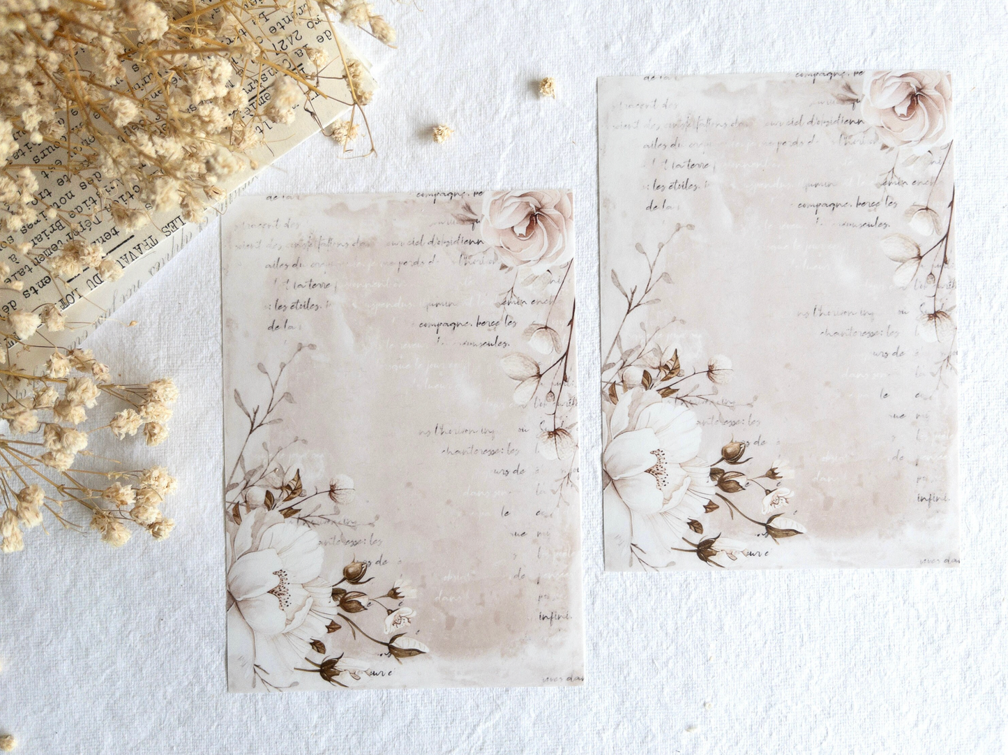 Sticker dashboard: White blooms collection