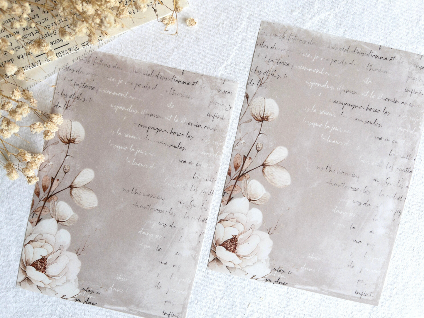 Sticker dashboards bundle: White blooms (Set of 5)