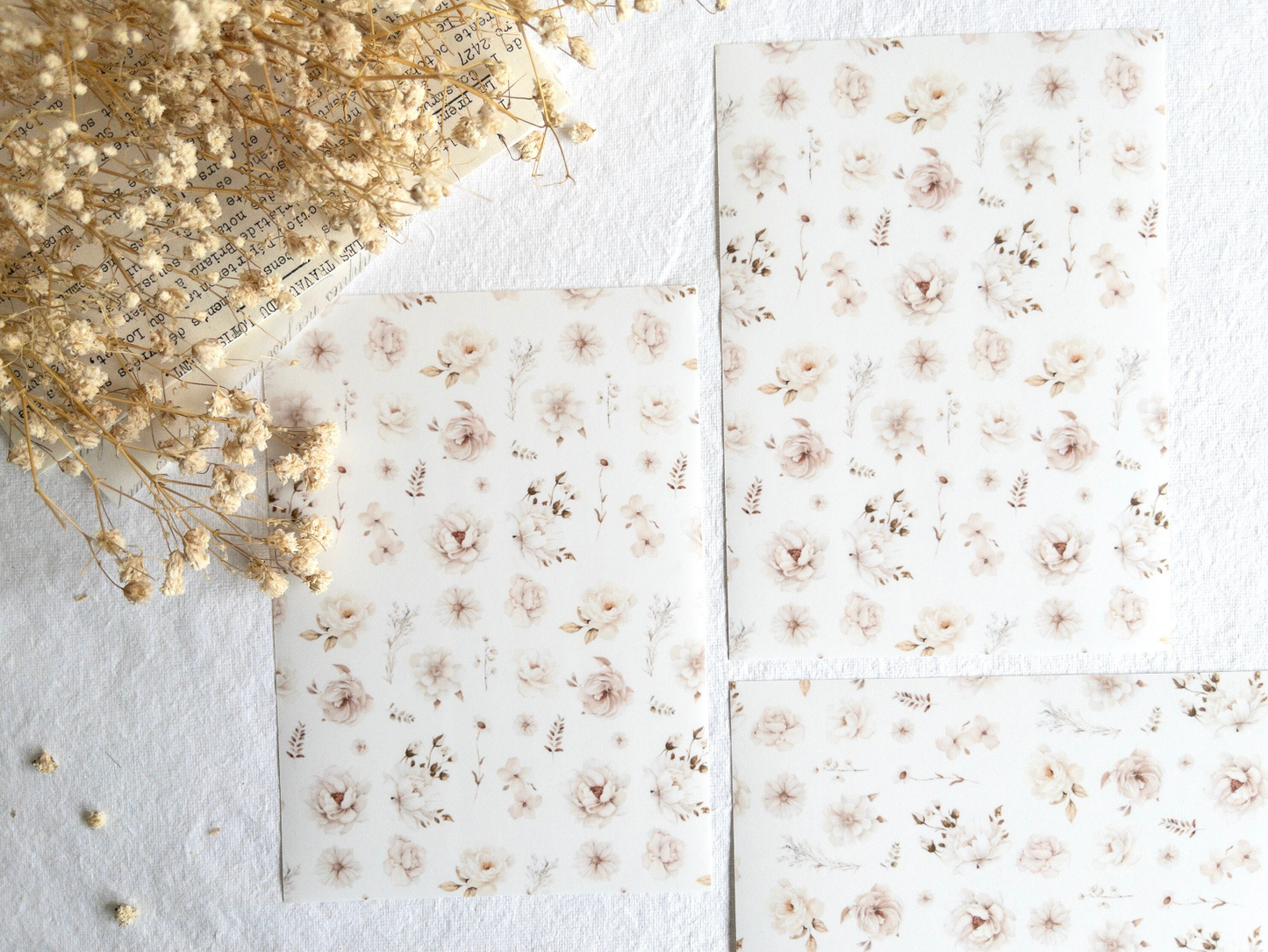 Sticker dashboard: White blooms collection