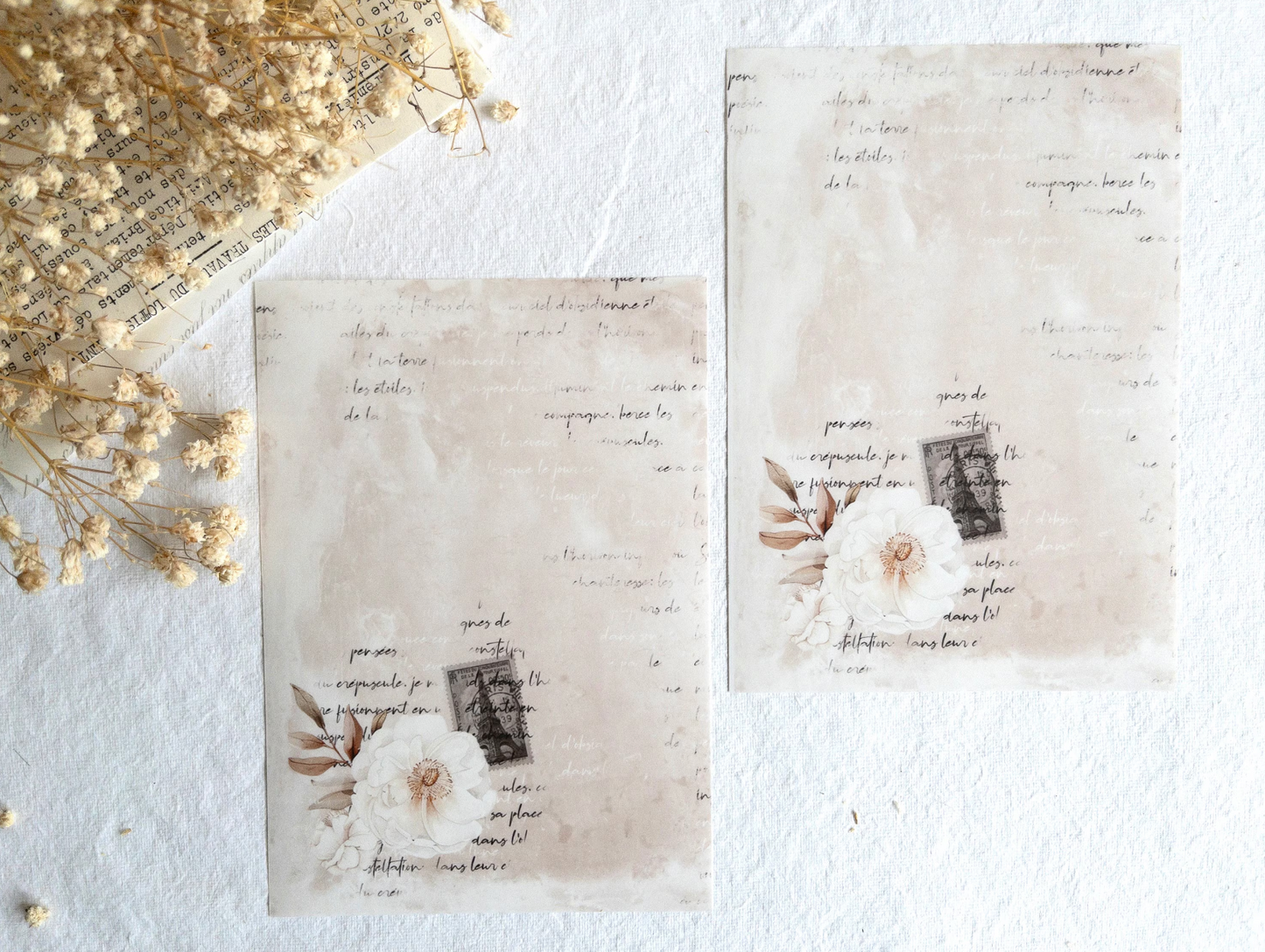 Sticker dashboards bundle: White blooms (Set of 5)