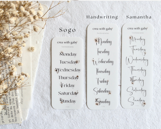 Planner stickers: Medium daily headers