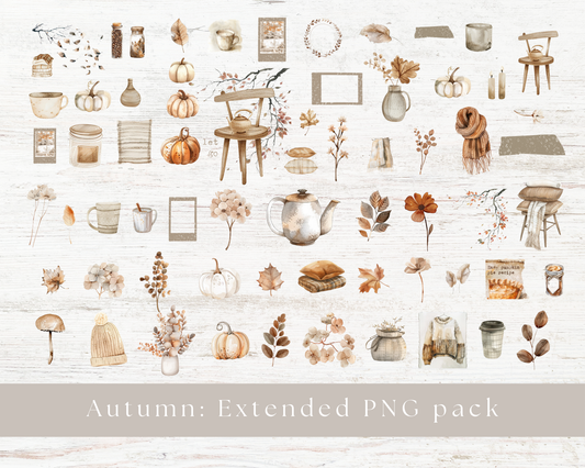 Extended PNG digital pack: Autumn collection