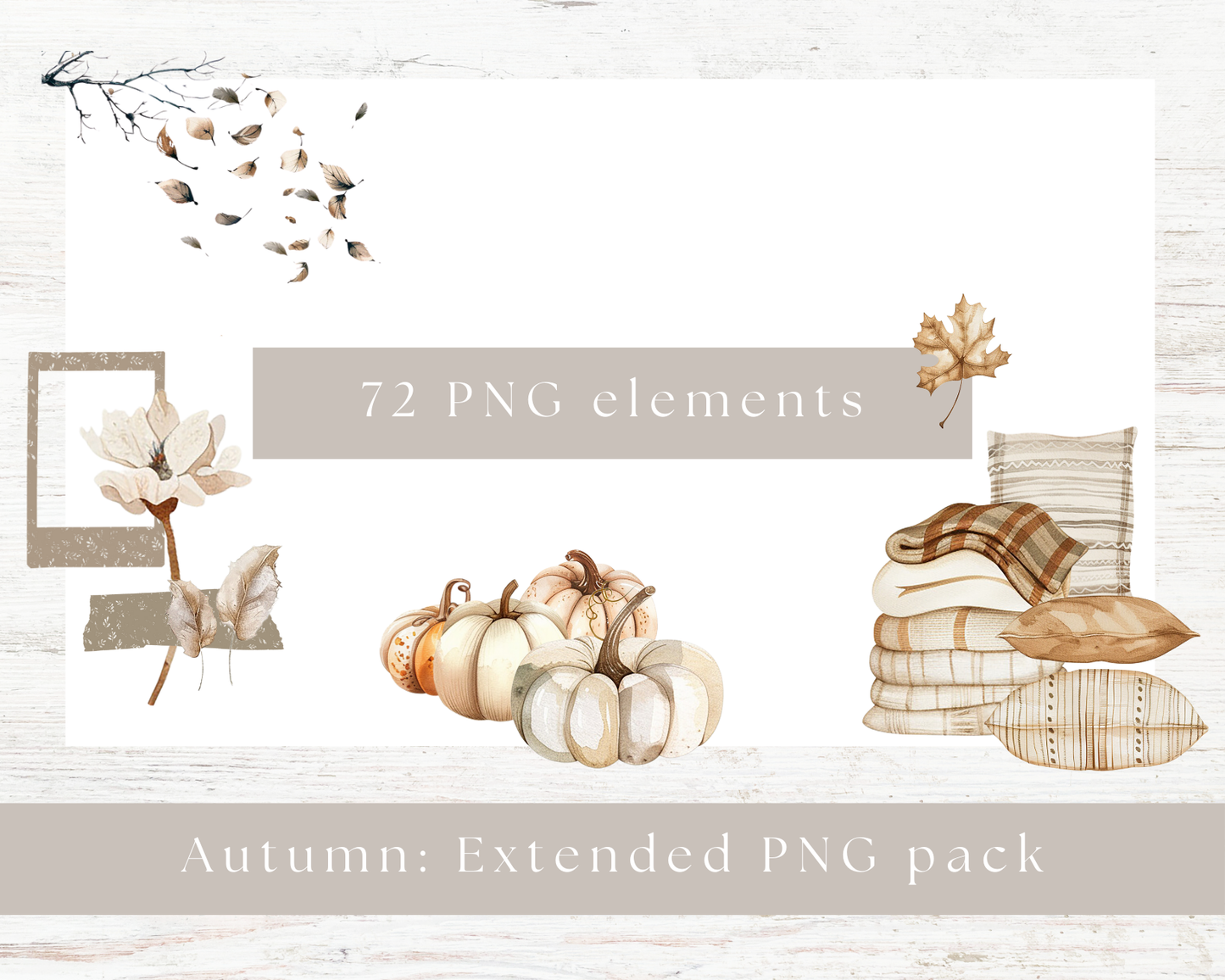 Extended PNG digital pack: Autumn collection