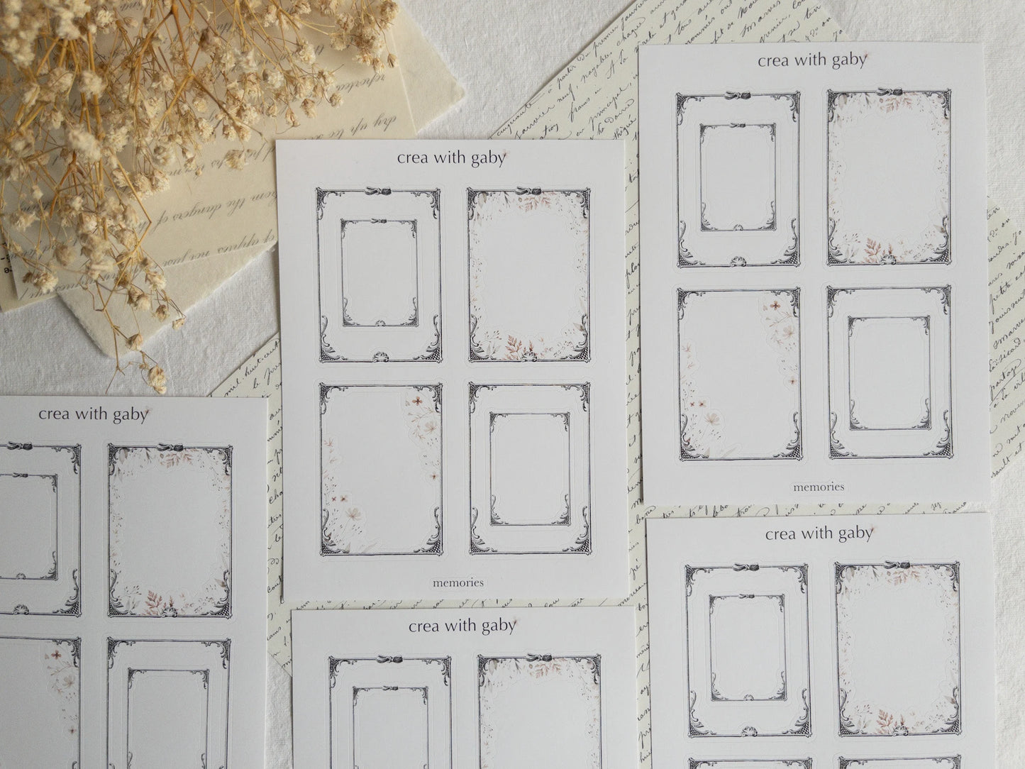 Vintage frame stickers: Memories collection (071)