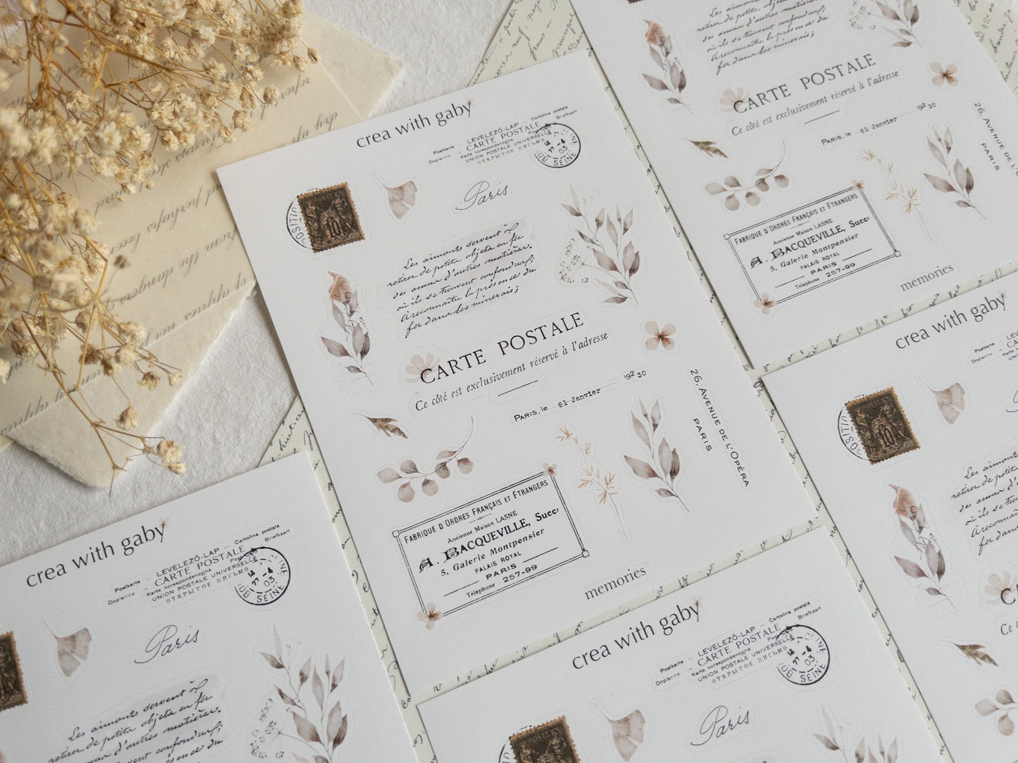 Vintage aesthetic stickers: Memories collection (029)