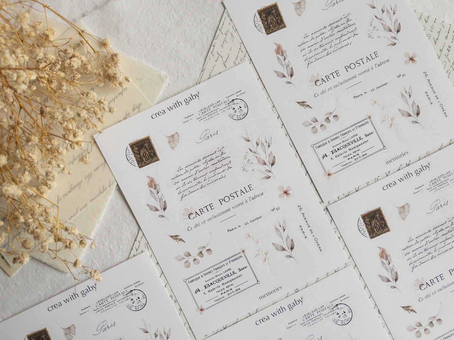 Vintage aesthetic stickers: Memories collection (029)
