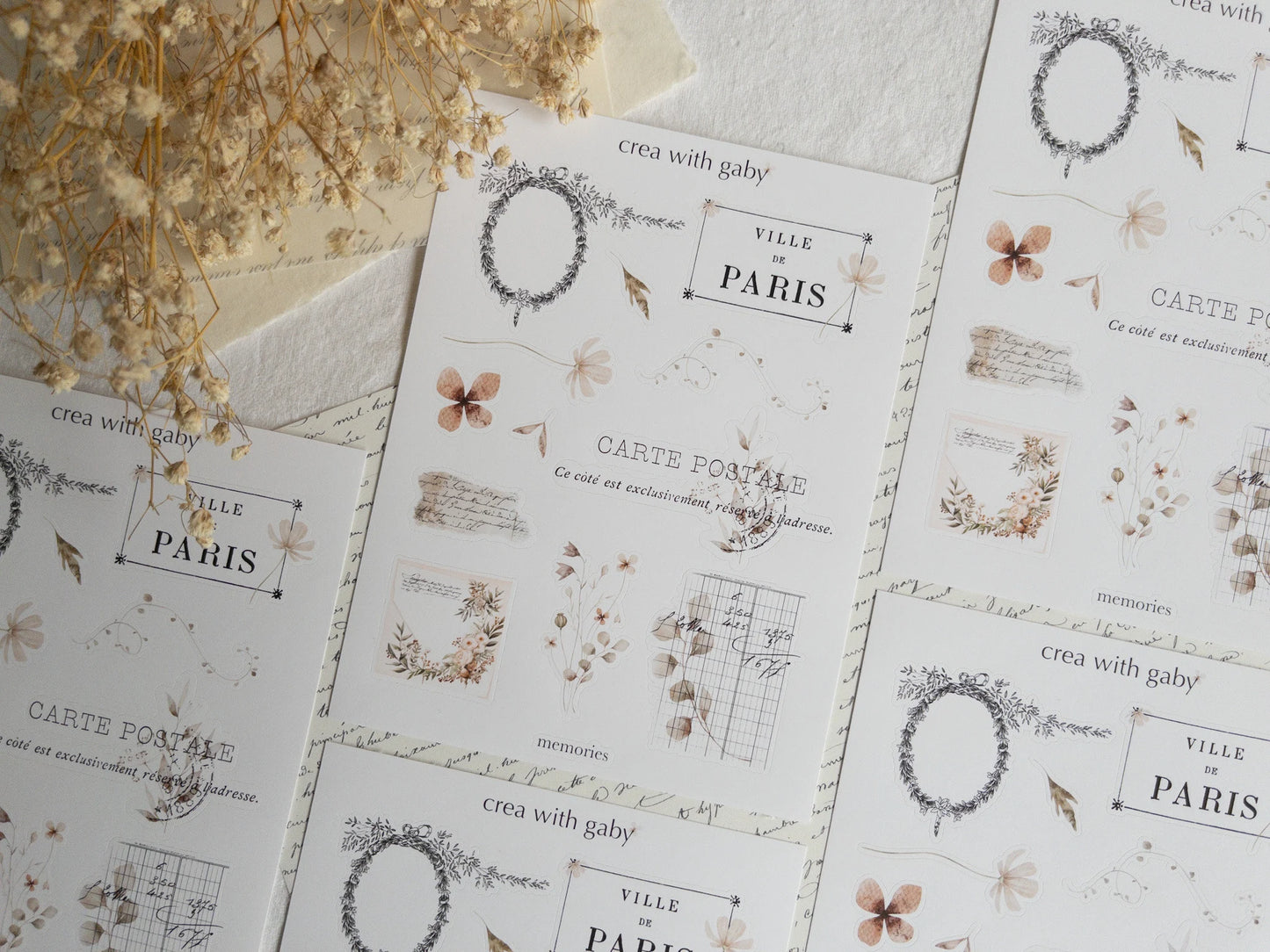 Vintage aesthetic stickers: Memories collection (031)