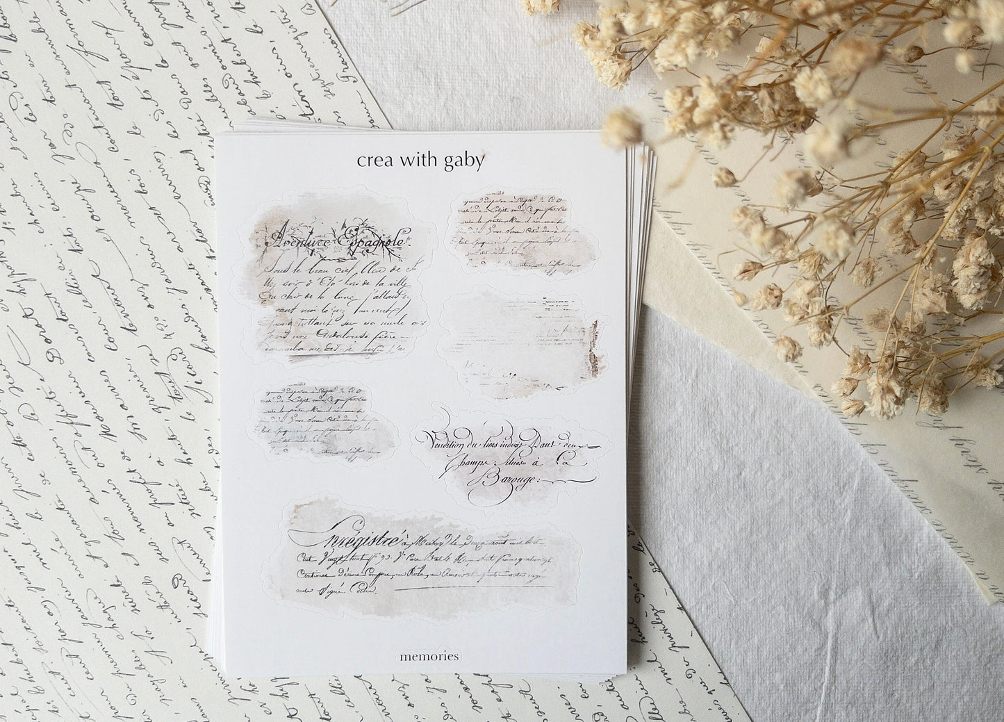 Torn paper stickers: Memories collection (033)