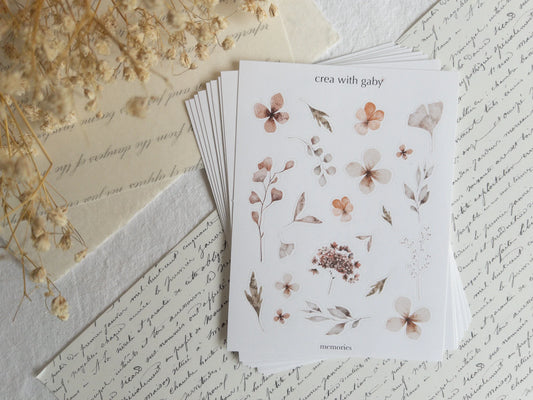 Mini floral stickers: Memories collection (034)