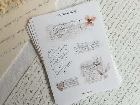 Vintage layering stickers: Memories collection (037)