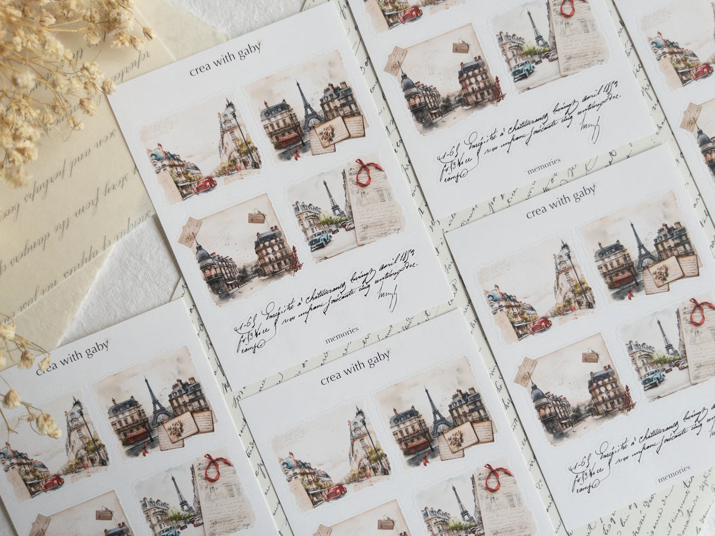 Vintage street scene stickers: Memories collection (036)
