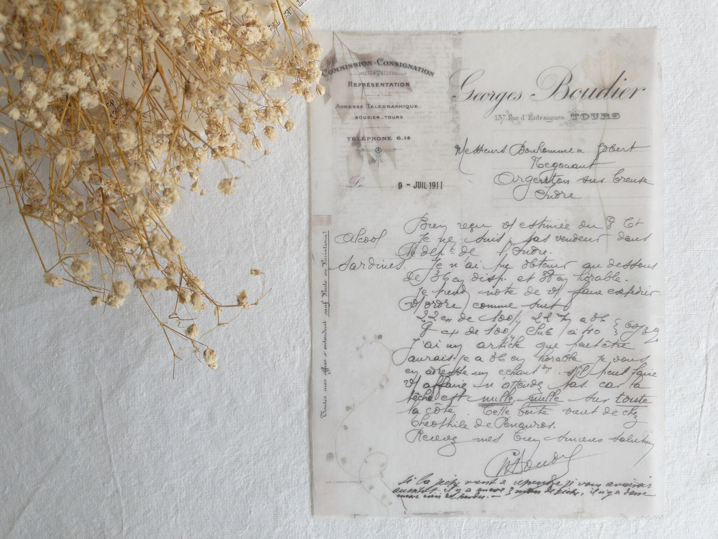 Vellum paper: Memories