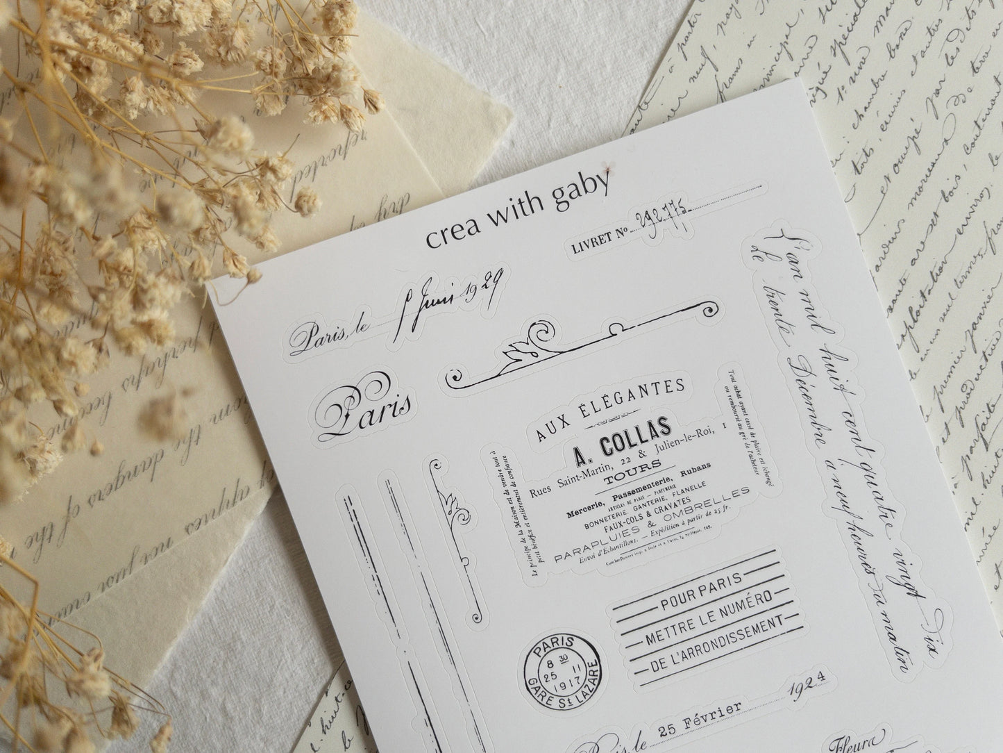 Vintage script stickers: Memories collection (072)