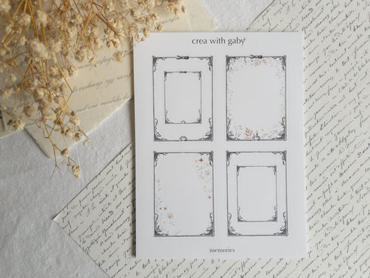 Vintage frame stickers: Memories collection (071)