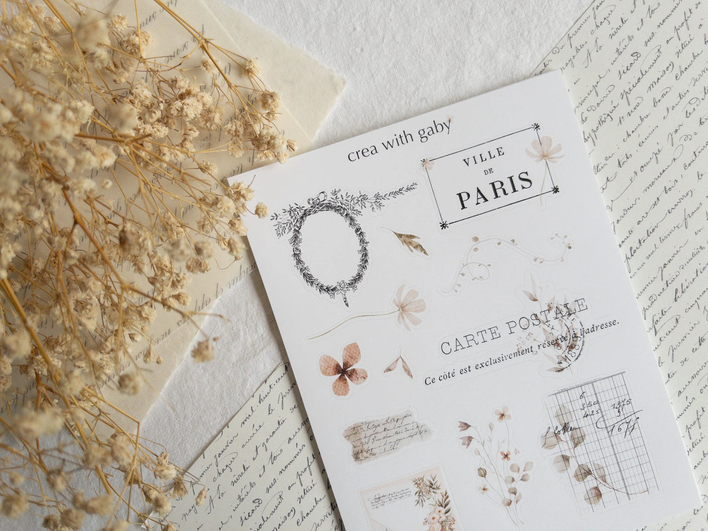 Vintage aesthetic stickers: Memories collection (031)
